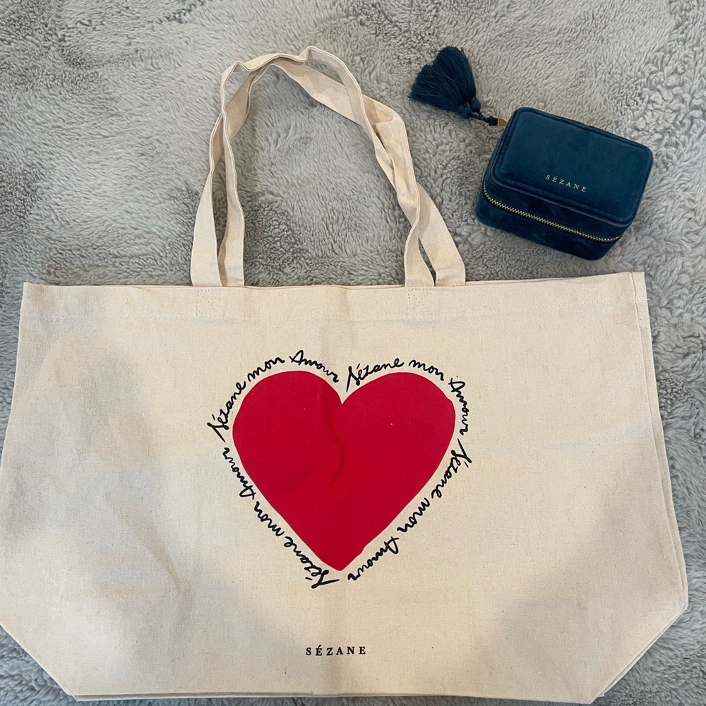 Sézane Tote & Jewelry Box - price is for the bundle of the two items